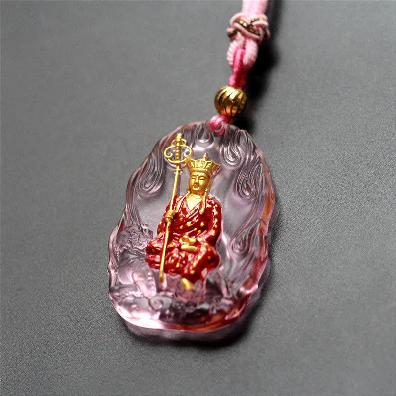 KarmaRipple's Ksitigarbha Buddha Liuli Gemstone Compassion Amulet Pendant Necklace p16