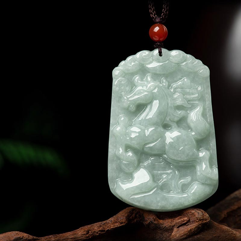KarmaRipple's Authentic Jade 12 Chinese Zodiac Abundance Amulet Necklace Pendant p13