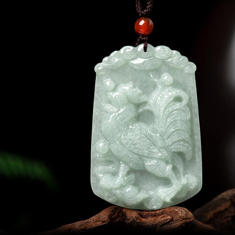 KarmaRipple's Authentic Jade 12 Chinese Zodiac Abundance Amulet Necklace Pendant p38