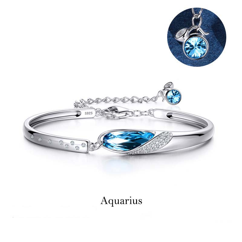 KarmaRipple's 925 Silver Plated Bronze 12 Constellations of the Zodiac Talisman Bracelet p19