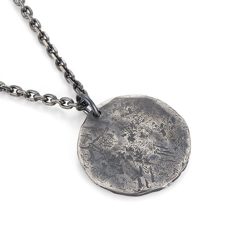 KarmaRipple's 990 Sterling Silver Yin Yang Hammer Texture Balance Pendant Necklace p8