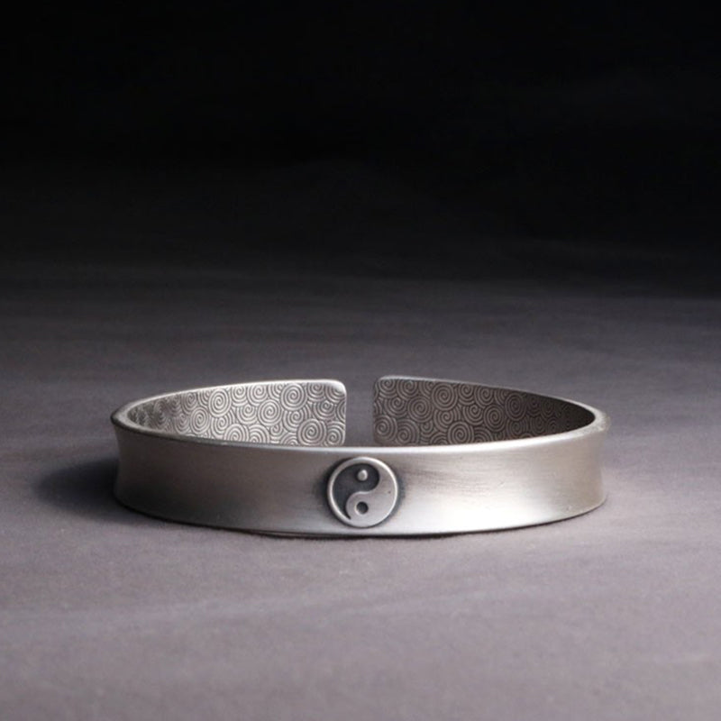 KarmaRipple's 999 Sterling Silver Yin Yang Auspicious Clouds Balance Balance Bracelet p9