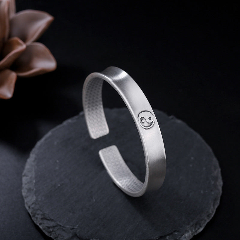 KarmaRipple's 999 Sterling Silver Yin Yang Auspicious Clouds Balance Balance Bracelet p2