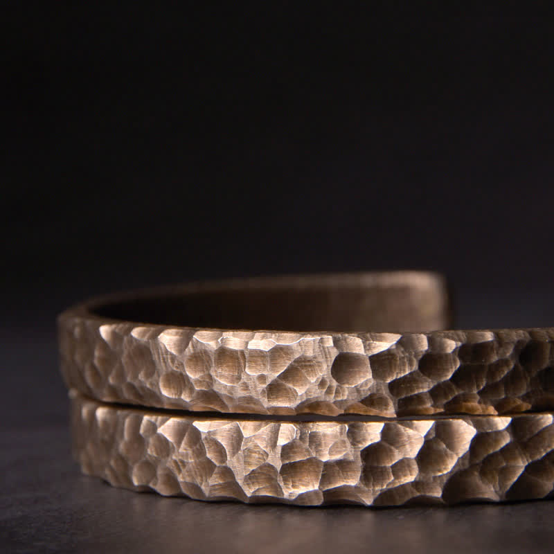 KarmaRipple's Simple Design Bronze Wealth Cuff Bracelet p8