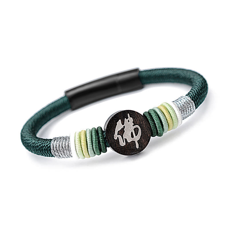 KarmaRipple's Buddha Character Ebony Handcrafted Rope Bracelet p4