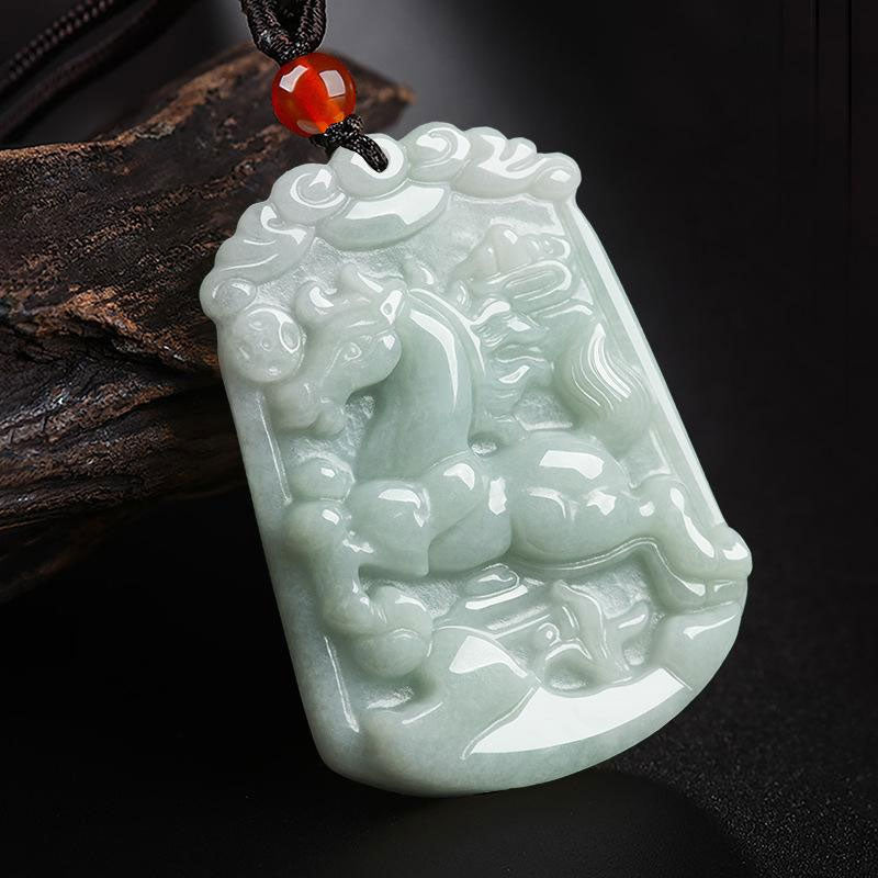 KarmaRipple's Authentic Jade 12 Chinese Zodiac Abundance Amulet Necklace Pendant p7