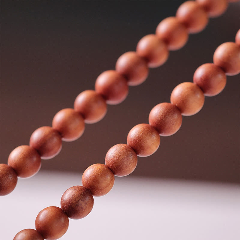 KarmaRipple's Sandalwood Hetian Jade Protection Double Wrap Bracelet p5