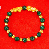 KarmaRipple's Electroplating Golden Double Pixiu Wealth Bracelet