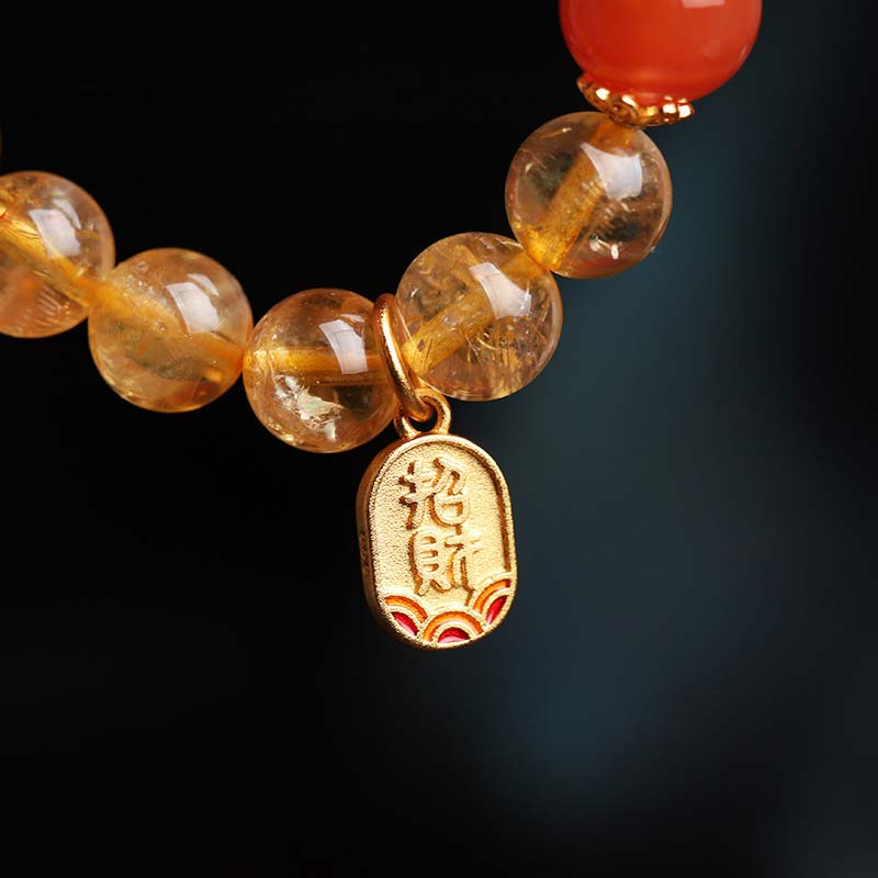 KarmaRipple's Citrine Red Agate Fortune Talisman Bracelet p10