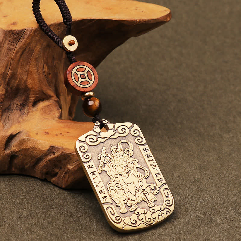 KarmaRipple's God of Wealth Zhao Gongming Bronze Protection Pendant Necklace Key Chain p7