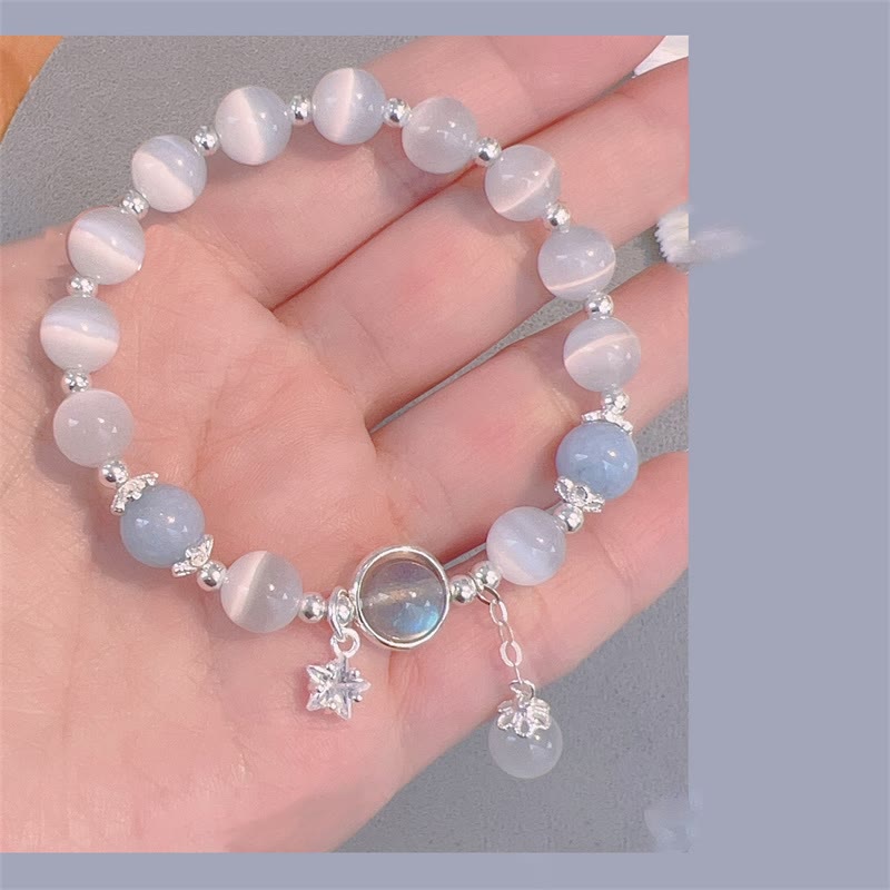 KarmaRipple's Cat's Eye Moonstone Butterfly Star Talisman Support Bracelet p15