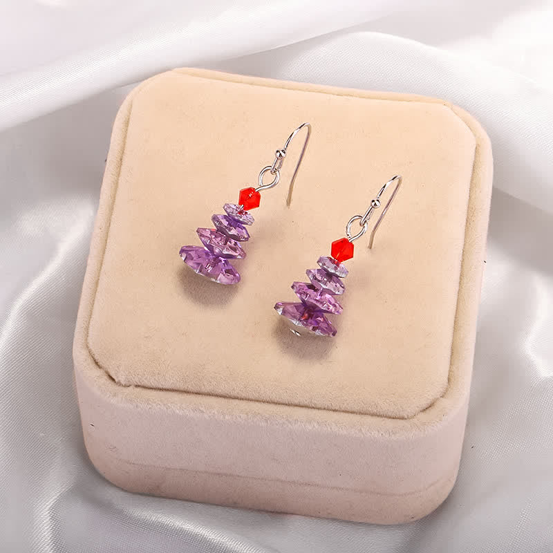 KarmaRipple's Various Crystals Christmas Tree Amethyst Peace Balancing Drop Earrings p13