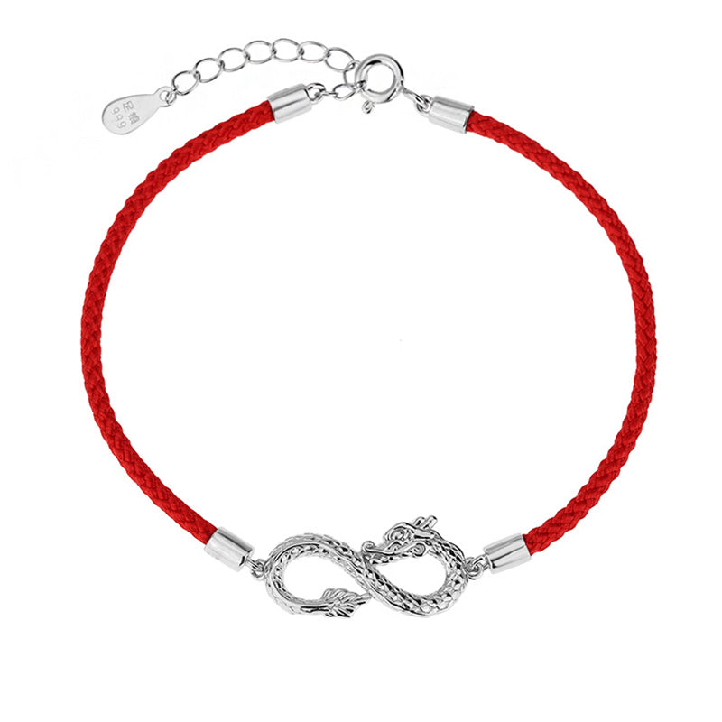 KarmaRipple's Year Of The Dragon 999 Sterling Silver Endless Weave Fortune Protection Bracelet p9
