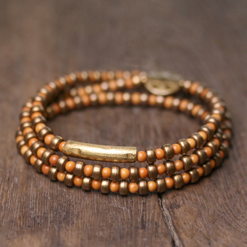 KarmaRipple's Retro Olive Pit Bronze Wealth Bracelet p2