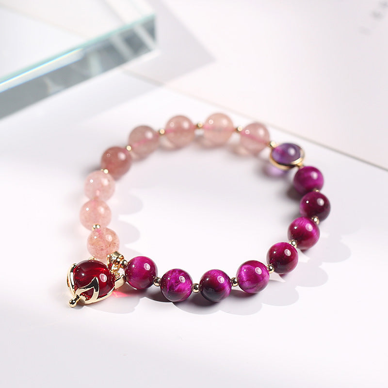 KarmaRipple's Authentic Strawberry Quartz Pixiu Love Bracelet p1