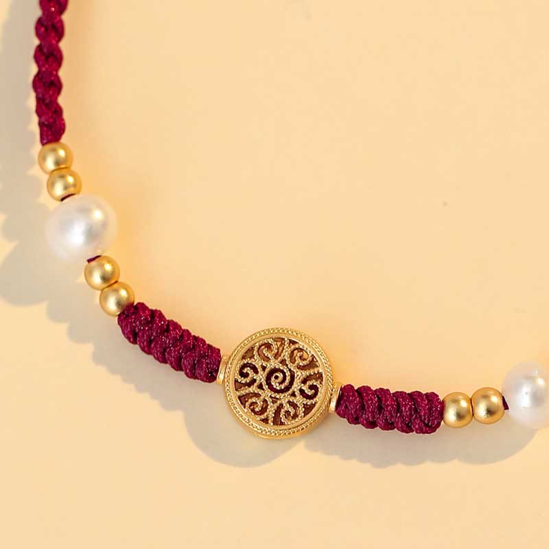 KarmaRipple's Bronze Coin Fortune Tree Fortune Strength Woven Bracelet p20