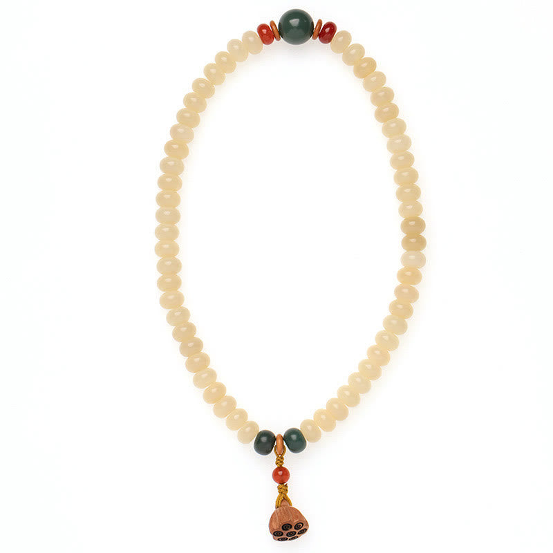 KarmaRipple's Bodhi Seed Lotus Pod Talisman Peace Double Wrap Bracelet p14