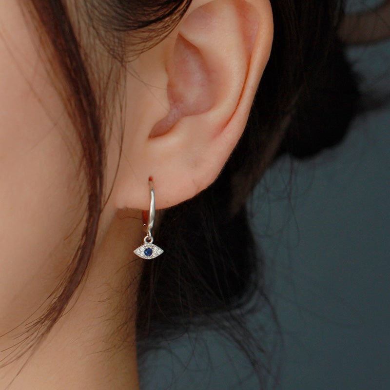 KarmaRipple's 925 Sterling Silver Evil Eye Blessing Protection Stud Earrings p7