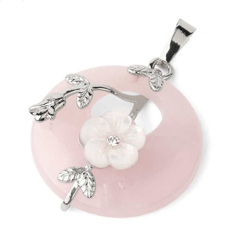 KarmaRipple's Various Gemstone Amethyst Green Aventurine Flower Balancing Pendant Necklace p3