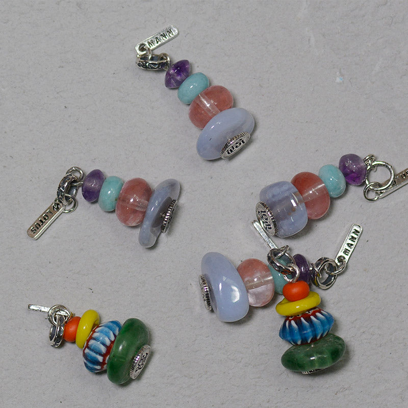 KarmaRipple's Zen Cairn Labradorite Various Crystals Calm Necklace Pendant p21