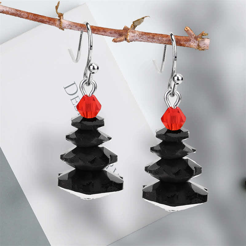 KarmaRipple's Various Crystals Christmas Tree Amethyst Peace Balancing Drop Earrings p16