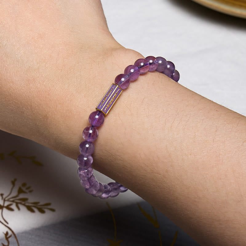 KarmaRipple's Authentic Amethyst Inner Peace And Balancing Bracelet p5