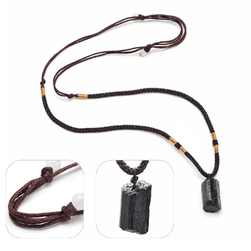 KarmaRipple's Authentic Black Tourmaline Positive Rope Pendant Necklace p5