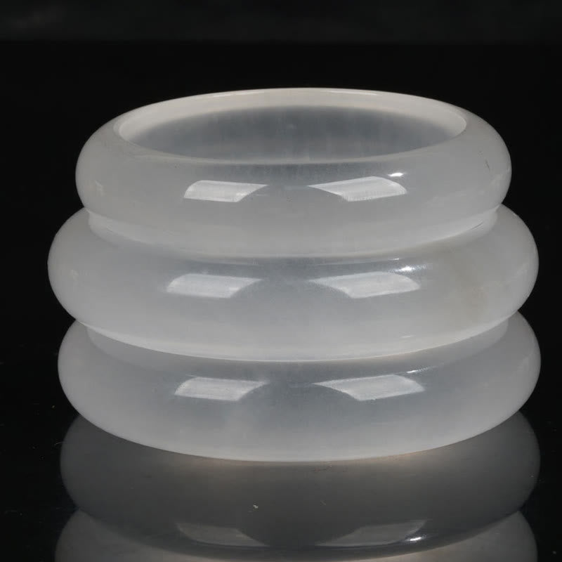 KarmaRipple's Authentic Translucent Golden Silk Jade Wealth Fortune Bracelet Bangle p3