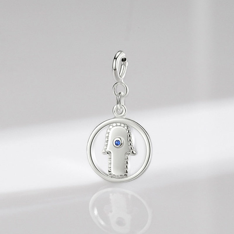 KarmaRipple's 925 Sterling Silver Evil Eye Hamsa Symbol Prosperity Fortune Chain Pendant Necklace p15