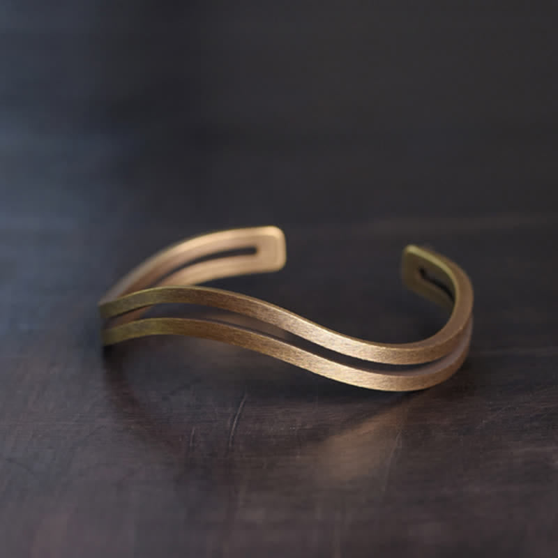 KarmaRipple's Rustic Bronze Fortune Viking Cuff Bracelet p15