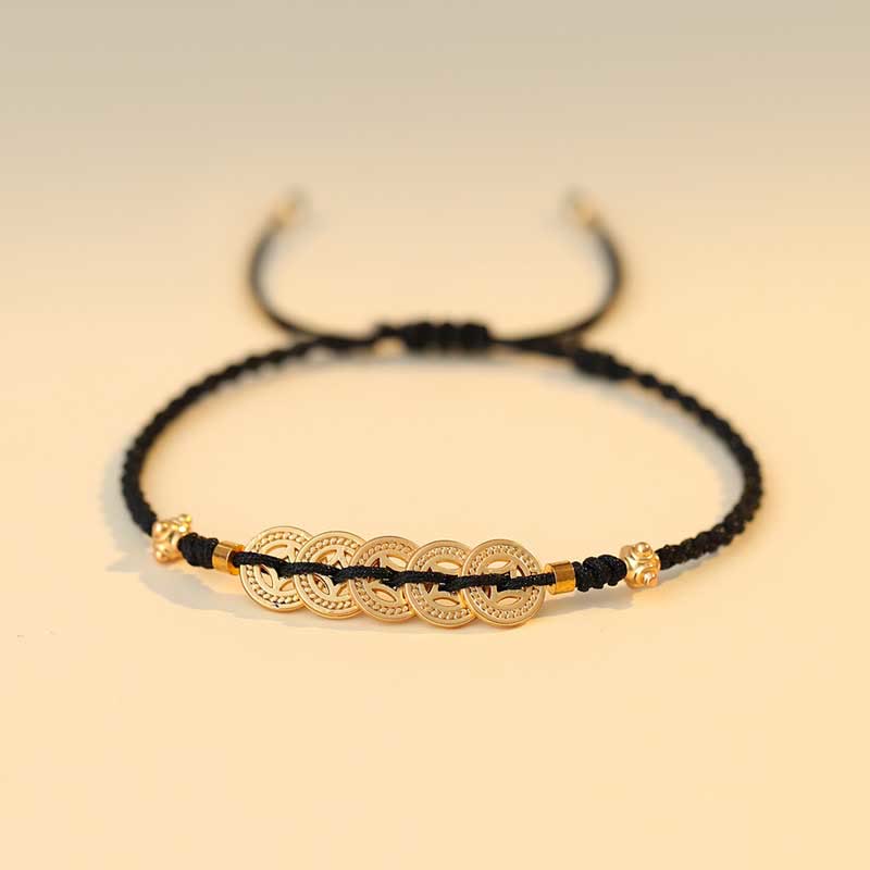 KarmaRipple's Bronze Coin Fortune Tree Fortune Strength Woven Bracelet p4