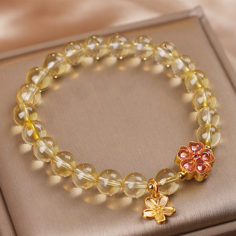 KarmaRipple's Authentic Citrine Flower Talisman Prosperity Protection Bracelet p2