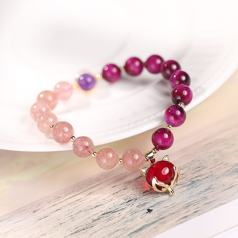 KarmaRipple's Authentic Strawberry Quartz Pixiu Love Bracelet p4