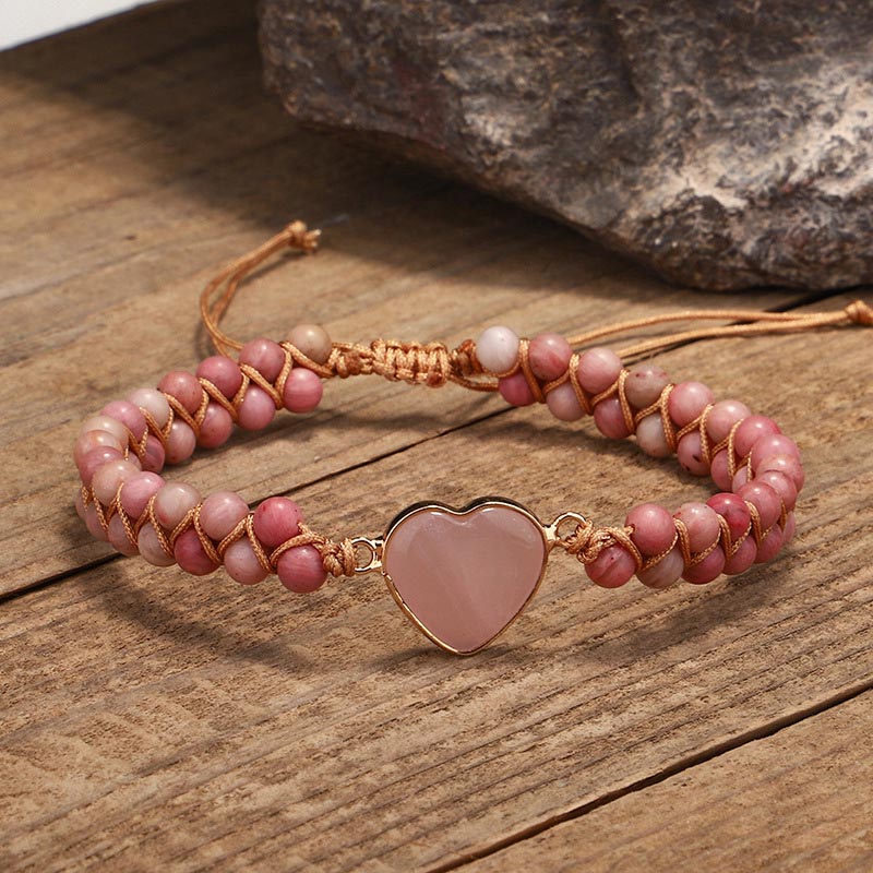 KarmaRipple's Authentic Rhodonite Love Heart Balancing Bracelet p8