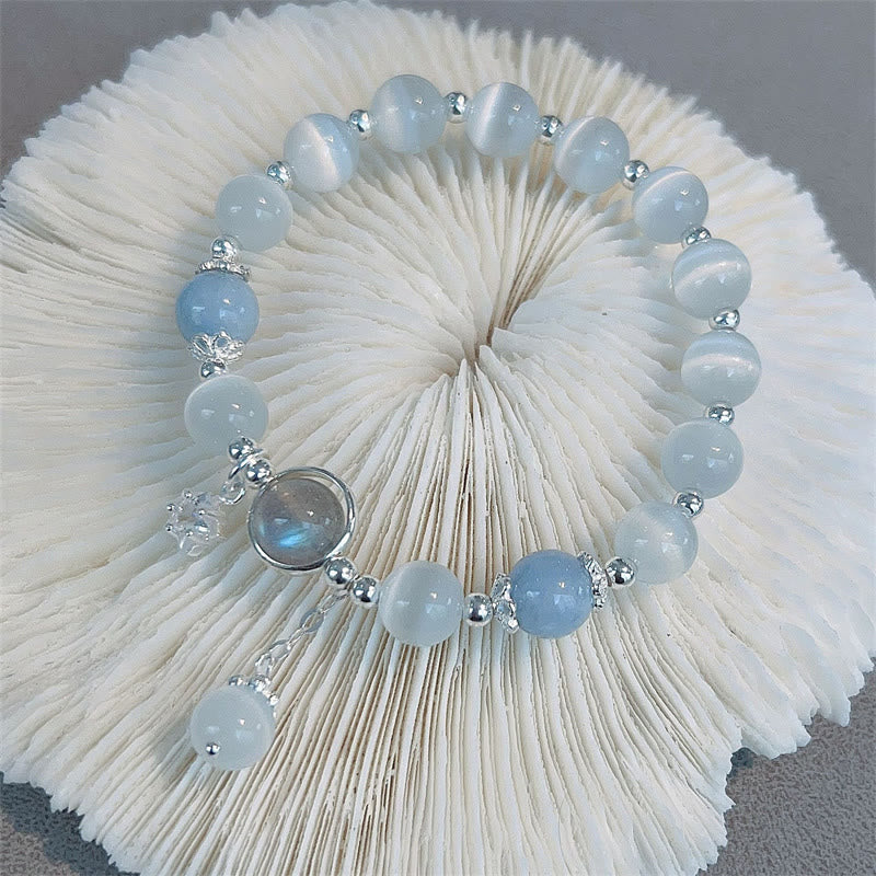 KarmaRipple's Cat's Eye Moonstone Butterfly Star Talisman Support Bracelet p12