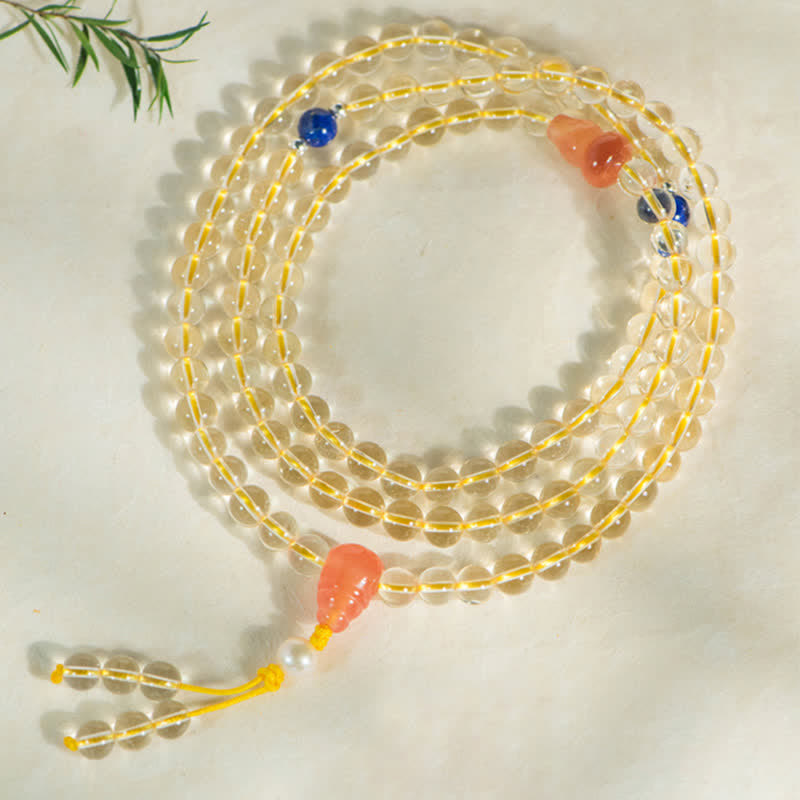 KarmaRipple's 108 Mala Beadwork 925 Sterling Silver Authentic Citrine Red Agate Ivory Jade Prosperity Talisman Bracelet p19