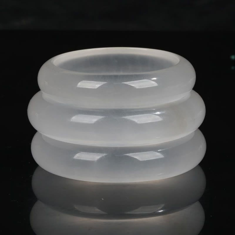 KarmaRipple's Authentic Translucent Golden Silk Jade Wealth Fortune Bracelet Bangle p8