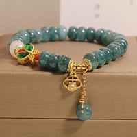 KarmaRipple's Jade Ivory Agate Butterfly Abacus Beadwork Abundance Bracelet
