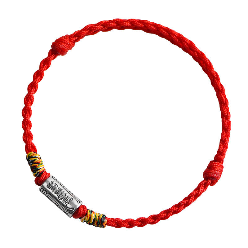 KarmaRipple's Handcrafted 925 Sterling Silver Everything Goes Well Design Protection Strength Bracelet Anklet p16