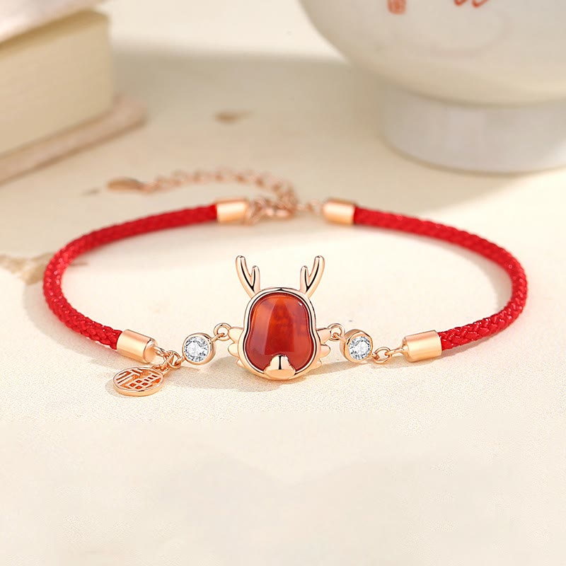 KarmaRipple's ???A Flash Sale- 925 Sterling Silver Year of the Dragon Authentic Red Agate Dragon Attract Fortune Fu Character Strength Bracelet Pendant Necklace Earrings p4
