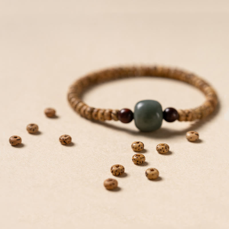 KarmaRipple's Bodhi Seed Small Leaf Red Sandalwood Wisdom Bracelet p8